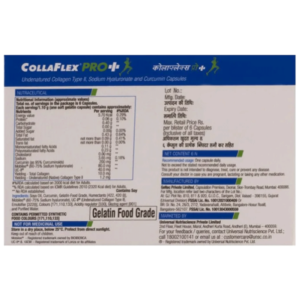 Collanext Plus Buy Collaflex Pro Plus, 6 Capsules Online : ClickOnCare.com
