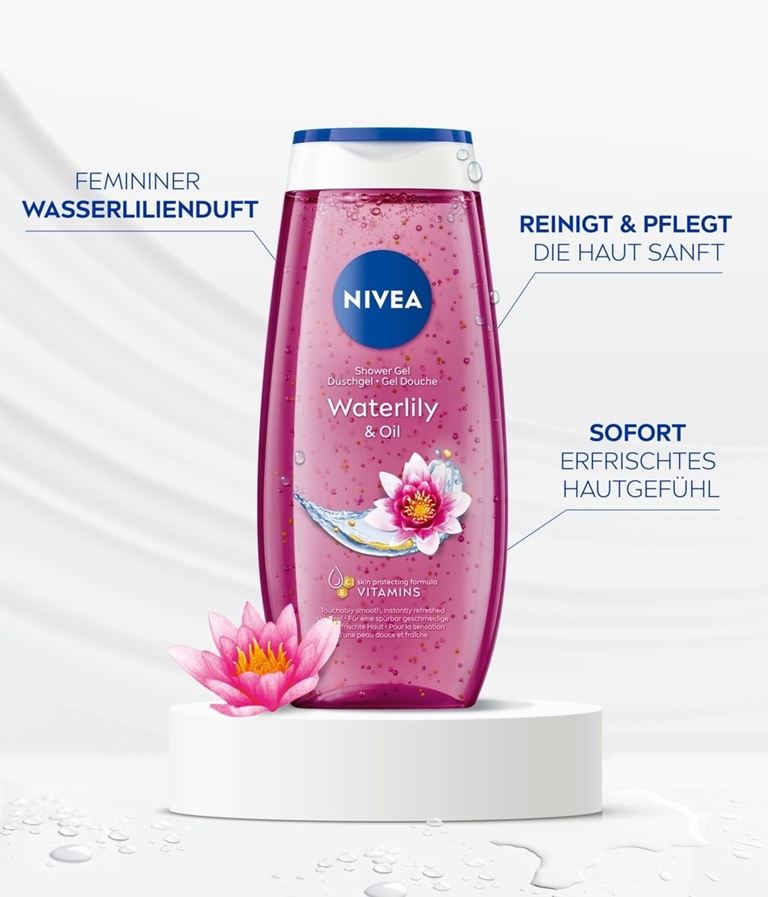 Nivea Waterlily Oil Shower Gel, 250ml