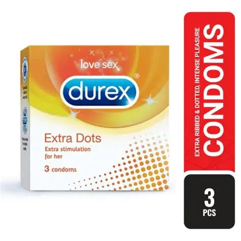 Durex Extra Dots Condom, 3`s