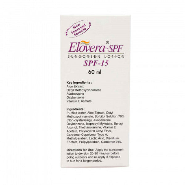Elovera SPF 15 Sunscreen Lotion, 60ml