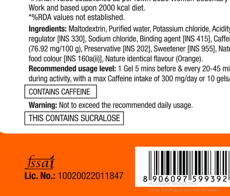 Fast&Up Energy Gel - Ready-To-Consume (Strawberry Banana), 5 Sachets