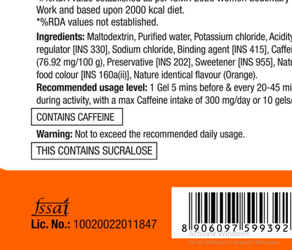 Fast&Up Energy Gel - Ready-To-Consume (Strawberry Banana), 5 Sachets