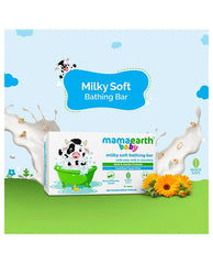 Mamaearth Milky Soft Bathing Bar For Babies, 75gm (Pack of 2)