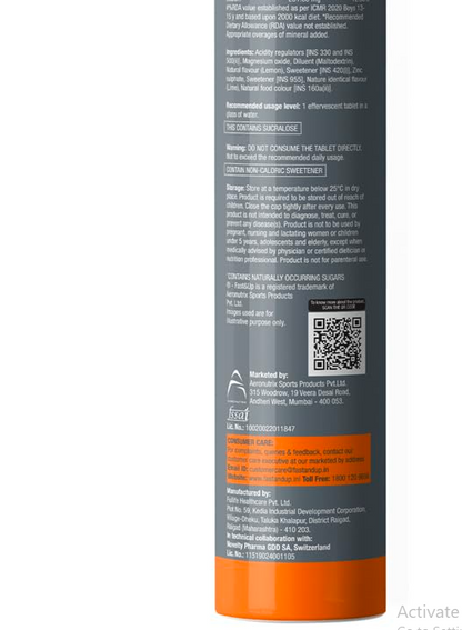 Fast&Up Magnesio Effervescent (Lime & Lemon), 20 Tablets