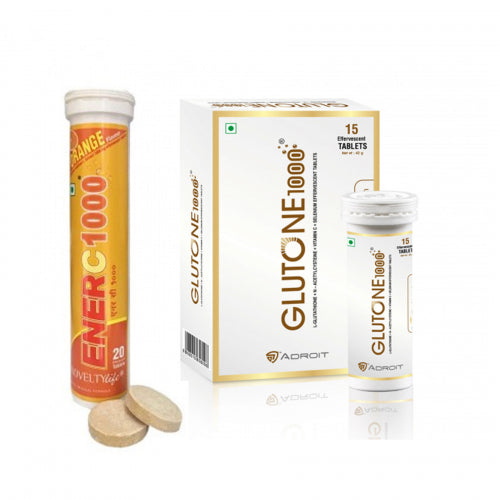 肌肤焕彩组合 Glutone 1000 与 Ener C 1000（4 件装）