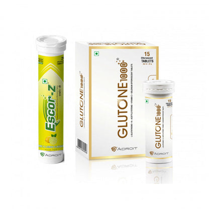 Skin Glow Combo Glutone 1000 含 Escor Z（青柠柠檬味）