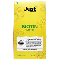 Just Gummies Biotin Cranberry Flavour, 30 Gummies