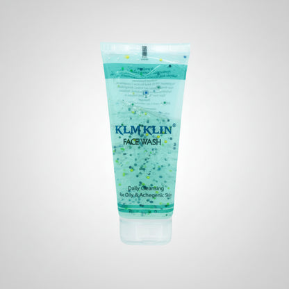 Klinikin face wash tube on a white background