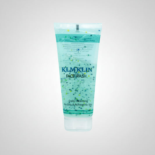 Klinikin face wash tube on a white background