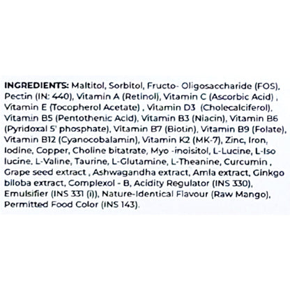 Just Gummies Multivitamin Raw Mango Flavour, 30 Gummies (Pack Of 2)