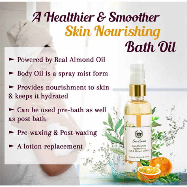 Seer Secrets Sedative Jasmine & Orange Deep Moisture Replenishing Bath & Shower Oil, 100ml