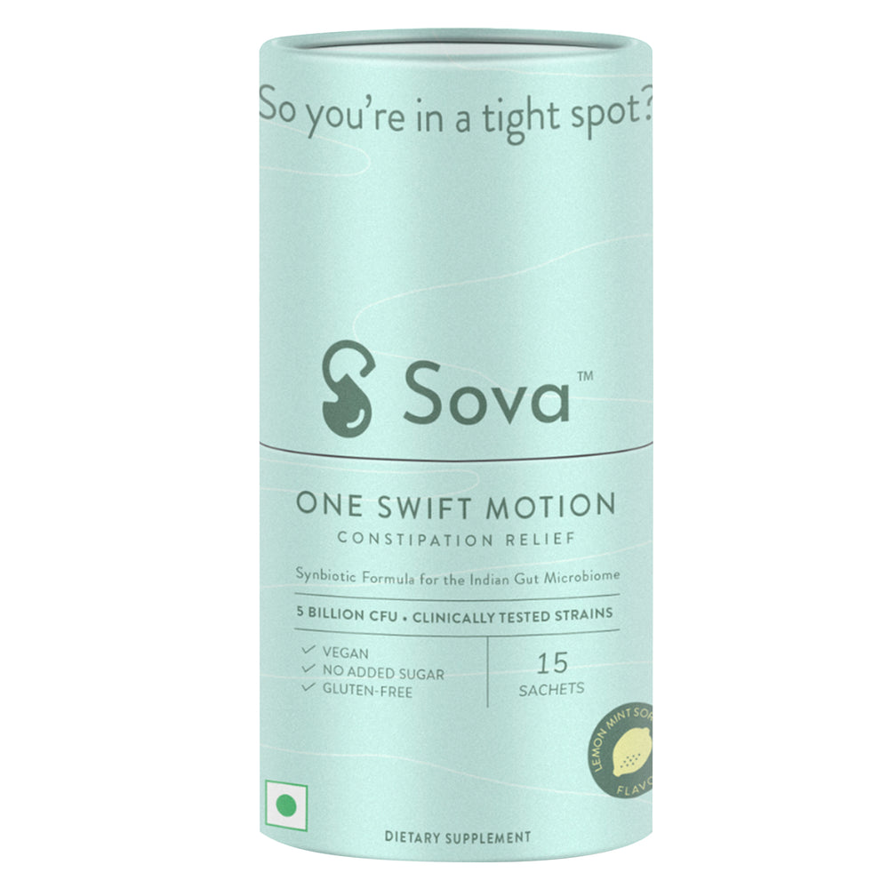 Sova One Swift Motion Constipation Relief Lemon Mint Flavour, 15 Sachets