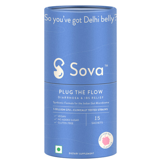Sova Plug the Flow Diarrhoea & IBS Relief Mixed Berry Flavour, 15 Sachets
