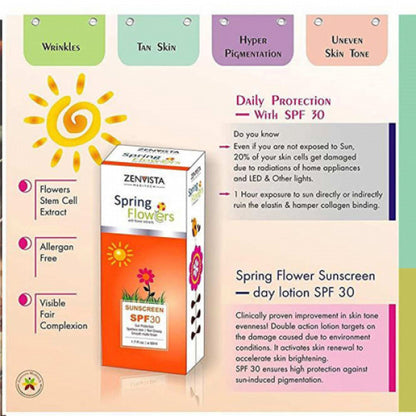 Zenvista Spring Flowers Sunscreen SPF 30, 50gm