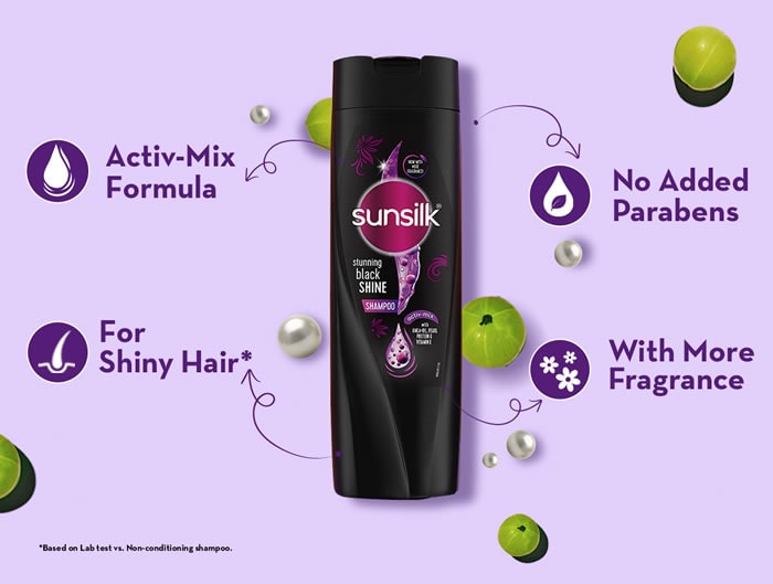 Sunsilk Stunning Black Shine Shampoo, 180ml