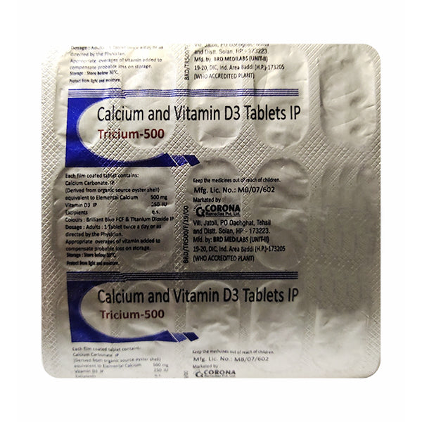 Tricium - 500mg, 15 Tablets