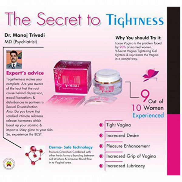 Zenvista V-Secret Vaginal Tightening & Pleasure Enhancing Cream,  50gm