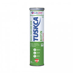 TUSKCA Biotin Effervescent Berry Flavor, 20 Tablets