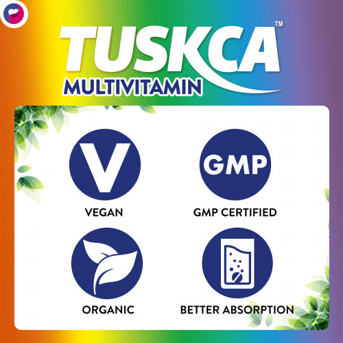 TUSKCA Multivitamin Effervescent Lime & Lemon Flavor, 20 Tablets
