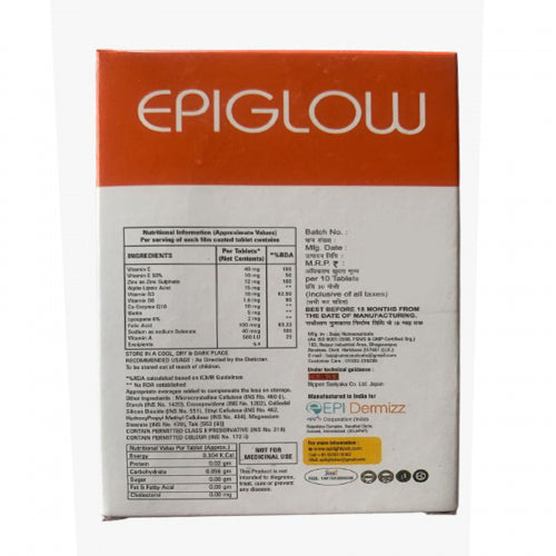 EPIGLOW Multi Vitamins & Multi Minerals, 10 Tablets (Rs. 19.5/tablet)