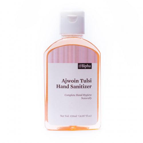 Bipha Ayurveda Ajwoin Tulsi Hand Sanitizer Liquid, 120ml
