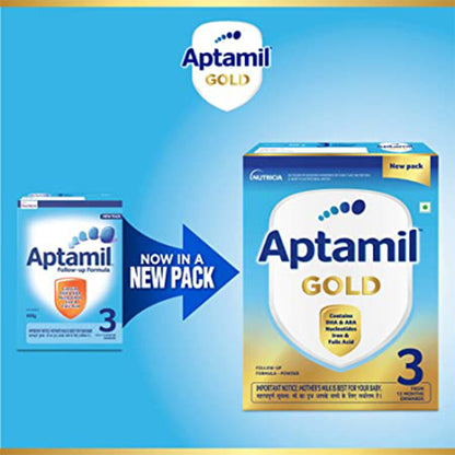 Aptamil Gold Stage 3 Follow Up Formula Refill Pack, 400gm