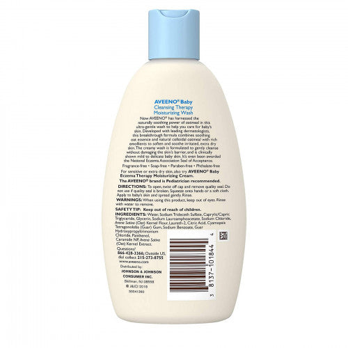 Aveeno Baby Cleansing Therapy Moist Wash, 236ml