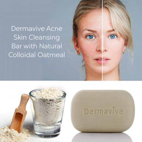 Dermavive Acne & Sensitive Skin Cleansing Bar, 120gm