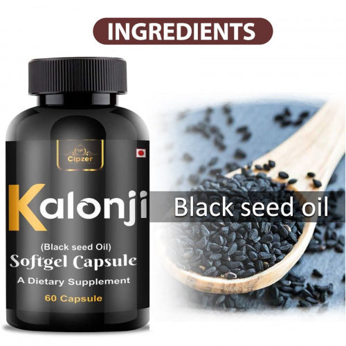 CIPZER Kalonji Black Seed oil, 60 Capsules