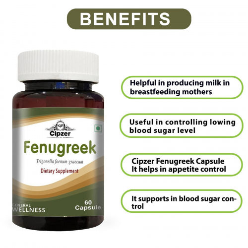 CIPZER Fenugreek, 60 Capsules