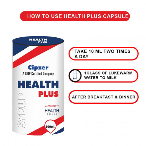 CIPZER  Health Plus Syrup, 500ml (Rs. 0.61/ml)