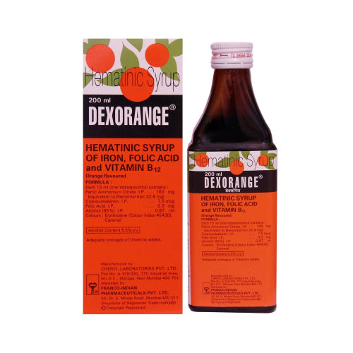 Dexorange Syrup, 200ml (Rs. 0.87/ml)