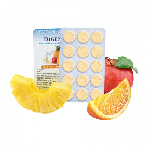 Digene, 15 Tablets (Mix Fruit  Flavour)