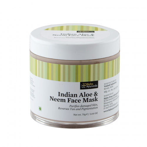 Bipha Ayurveda Indian Aloe & Neem Face Mask, 75gm
