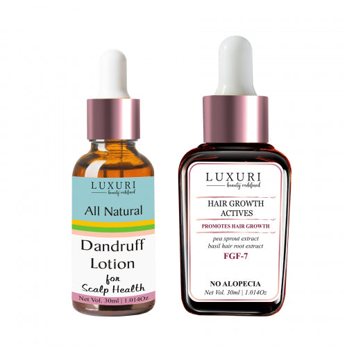 LUXURI Hair Growth & Hair Fall Control Regime Combo Pack, 60ml