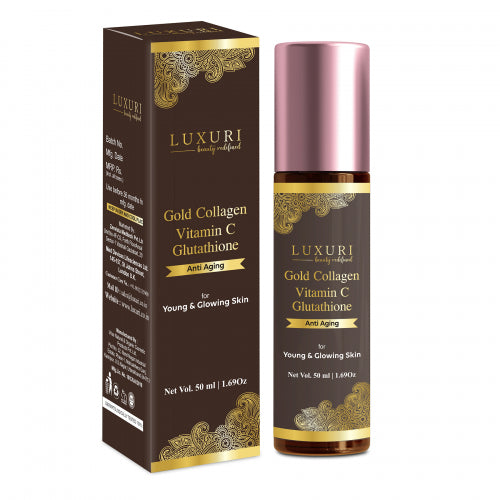 LUXURI Gold Collagen Vitamin C Anti Aging Serum, 50ml