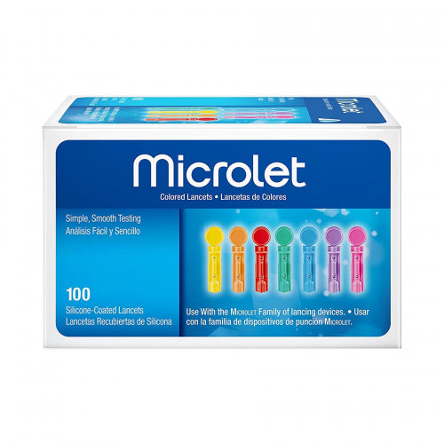 Microlet Colored Lancets, 100's