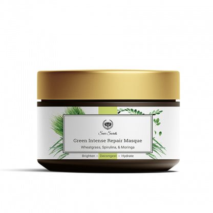 Seer Secrets Wheatgrass, Spirulina & Moringa Green Intense Repair Masque, 40gm
