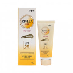 Rivela Lite Bronze Sunscreen SPF 50 PA++++, 40gm