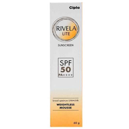 Rivela Lite 防晒霜 SPF 50，60 克（15.43 卢比/克）