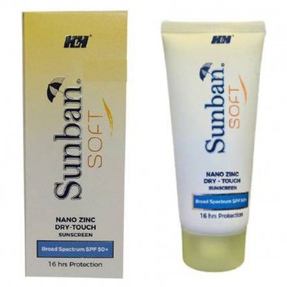 Sunban Soft Nano Zinc Dry Touch Sunscreen Spf50+, 75gm