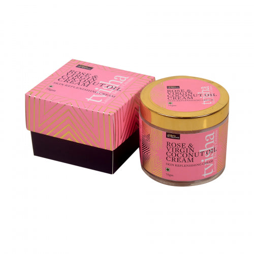 Bipha Ayurveda Tvisha - Krim Minyak Kelapa Mawar &amp; Dara, 75gm