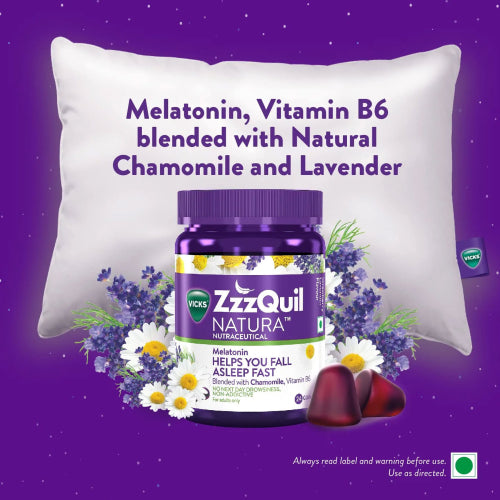 فيكس ZzzQuil Natura Nutraceutical الميلاتونين مضغ النوم، 24 ثانية